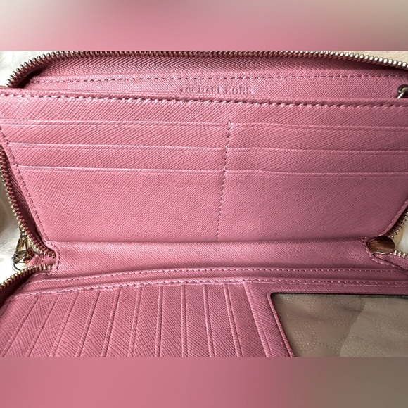 Michael Kors dark pink zip around wallet - Picture 11 of 14